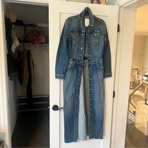 NWT MOTHER Long Denim Button-Up Dress